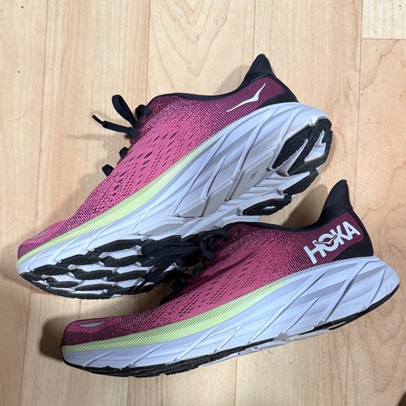 Hoka Women's Pink and Black Running Shoes - Picture 2 of 6